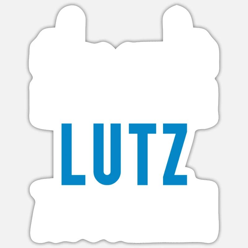 Lutz Name Geschenkidee Lutz Geschenk Vorname - Sticker Größe S (10 x 10 cm) - Mattweiß