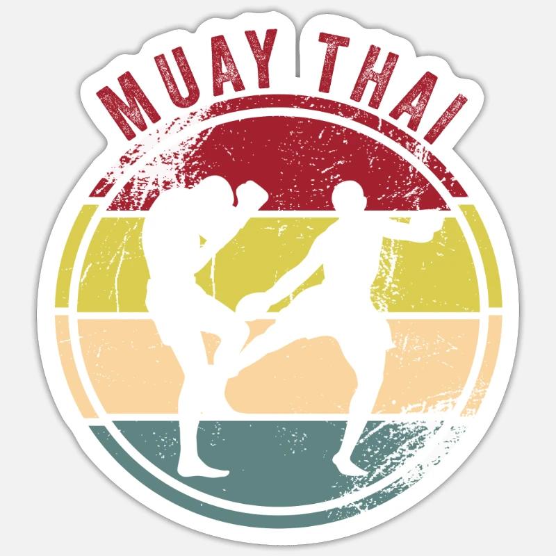 Muay Thai Boxe Sticker taille S (10 x 10 cm)