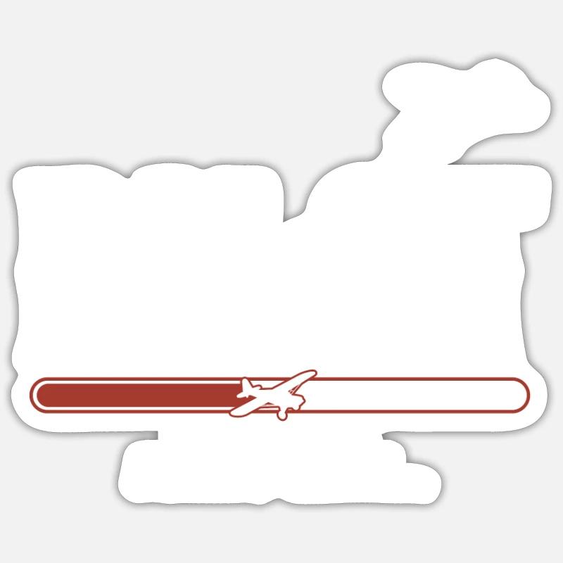 Airplane Pilot Future Pilot - Sticker Größe S (10 x 10 cm) - Mattweiß