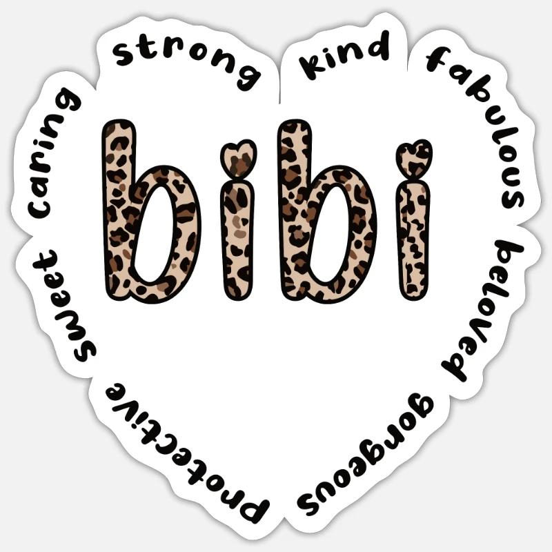 Bibi Oma Muttertagsgeschenk Bibi Oma Sticker Größe S (10 x 10 cm)
