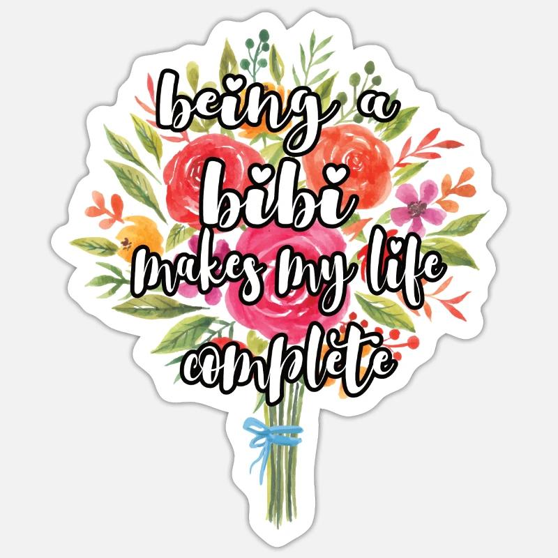 Bibi Oma Muttertagsgeschenk Bibi Oma Sticker Größe S (10 x 10 cm)