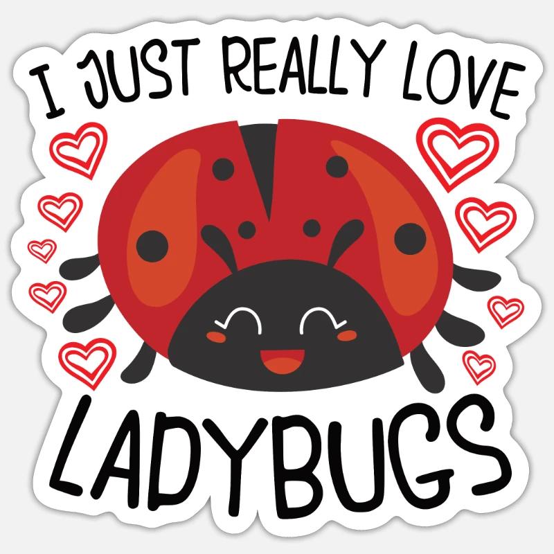 Ladybug Ladybug Entomology Insects - Sticker size S (10 x 10 cm) - white matte