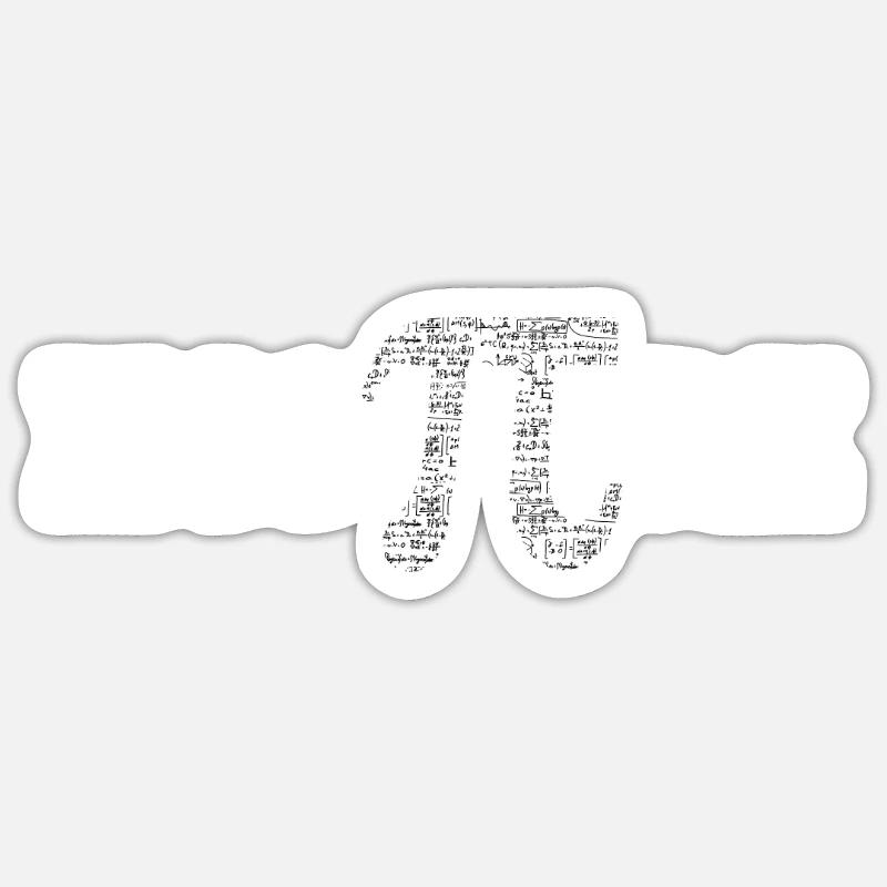 Ins-pi-re Happy Pi Day Mathematic Math Geek - Sticker taille S (10 x 10 cm) - blanc mat