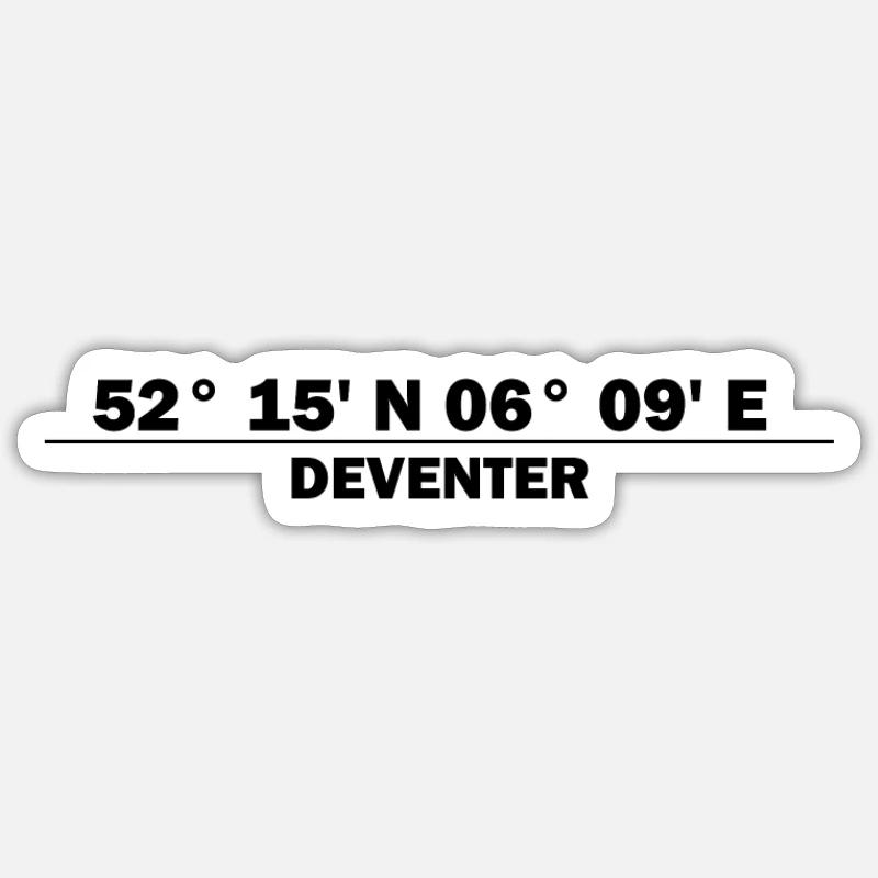 Deventer Coordinates Sticker size S (10 x 10 cm)