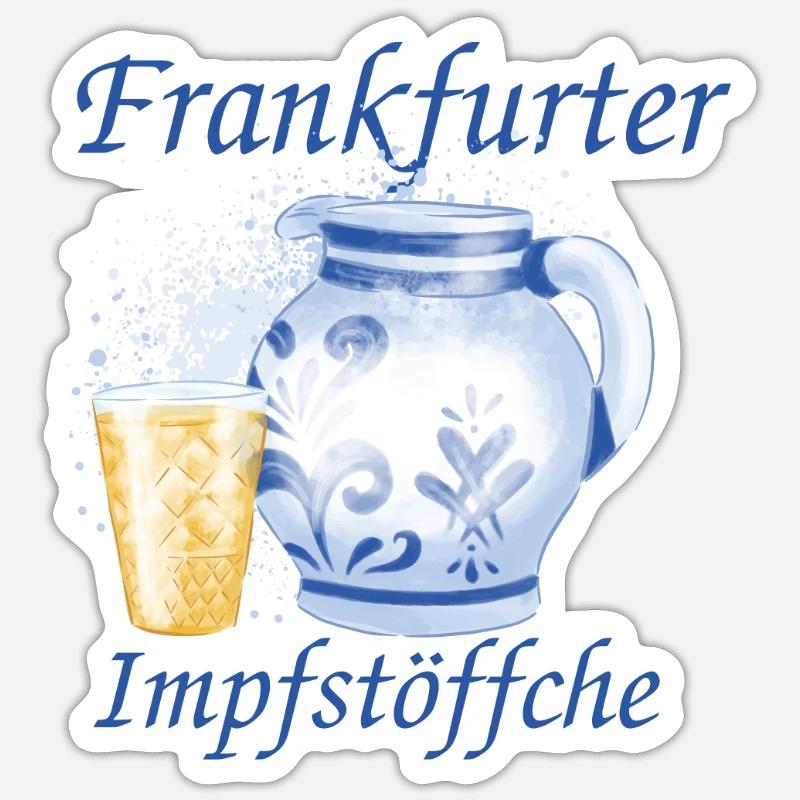 Frankfurter Impfstöffche - Sticker Größe S (10 x 10 cm) - Mattweiß