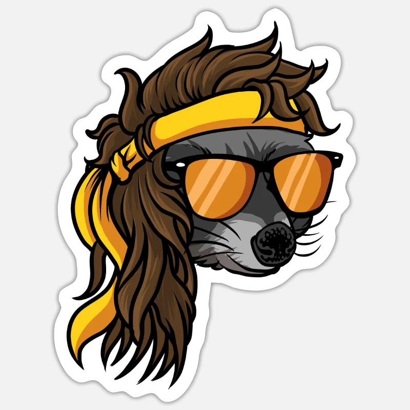 Mullet - Sticker size S (10 x 10 cm) - white matte