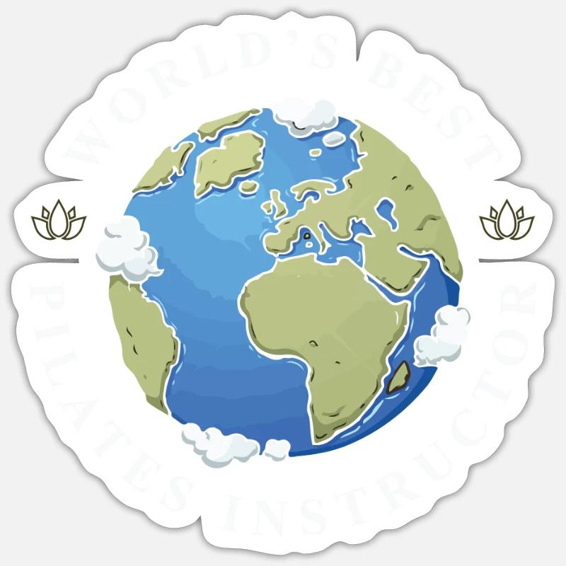 Pilates Trainer - Sticker size S (10 x 10 cm) - white matte