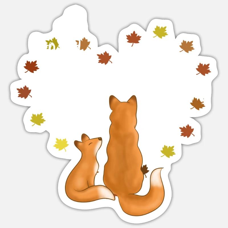 Fuchs Mama Muttertag Sticker Größe S (10 x 10 cm)