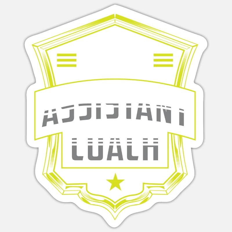 Ich Bin Der Assistenztrainer Coach Assistent Sticker Größe S (10 x 10 cm)