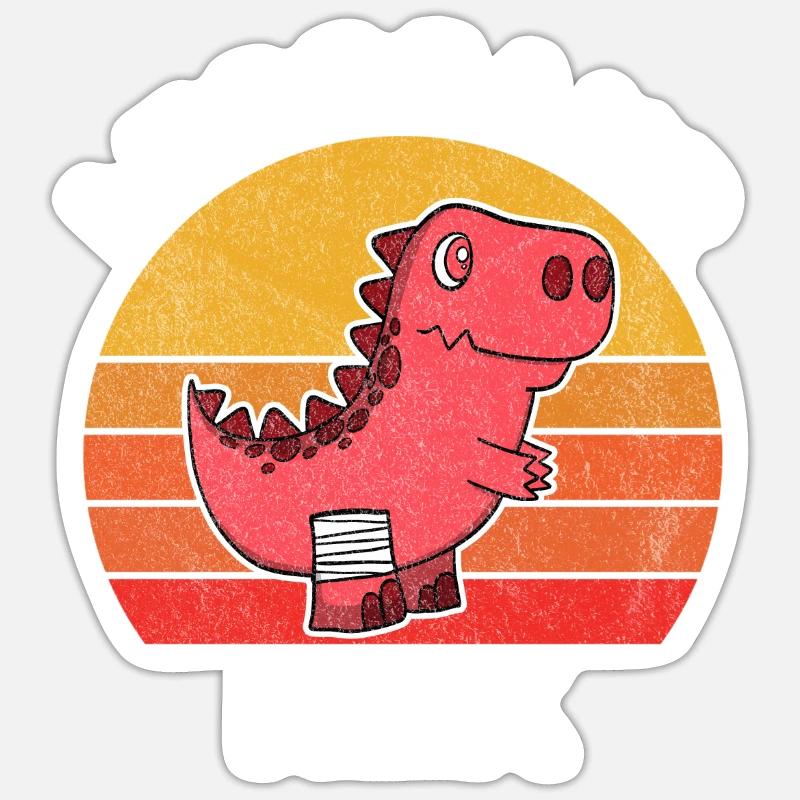Dinosaurier Gebrochenes Bein Gute Besserung T Rex - Sticker Größe S (10 x 10 cm) - Mattweiß