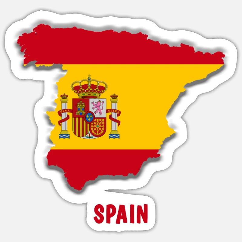 Spanien Flagge Spanische Abstammung Pride Eingeborene Sticker Größe S (10 x 10 cm)