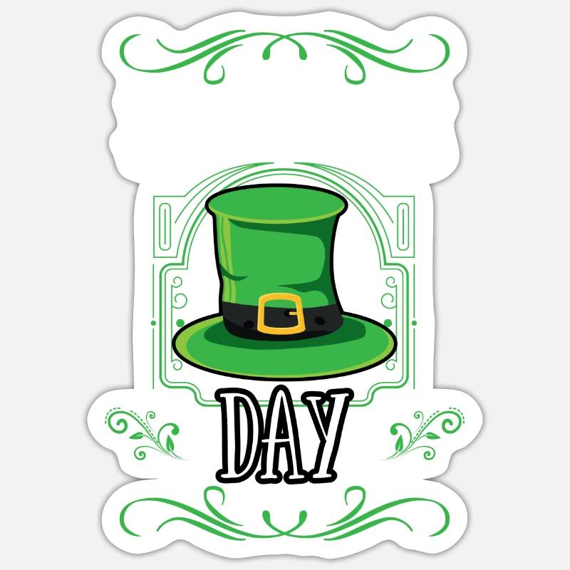Saint-Patrick Saint-Patrick Irlande Irlandais Sticker taille S (10 x 10 cm)