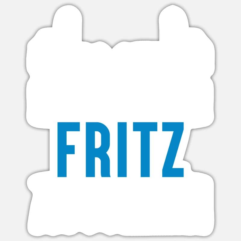 Fritz Name Geschenkidee Fritz Geschenk Vorname - Sticker Größe S (10 x 10 cm) - Mattweiß