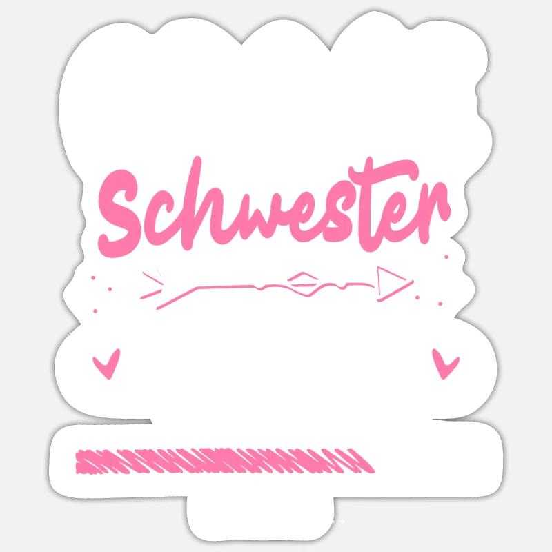 Große Schwester 2023 Loading Herz Sticker Größe S (10 x 10 cm)