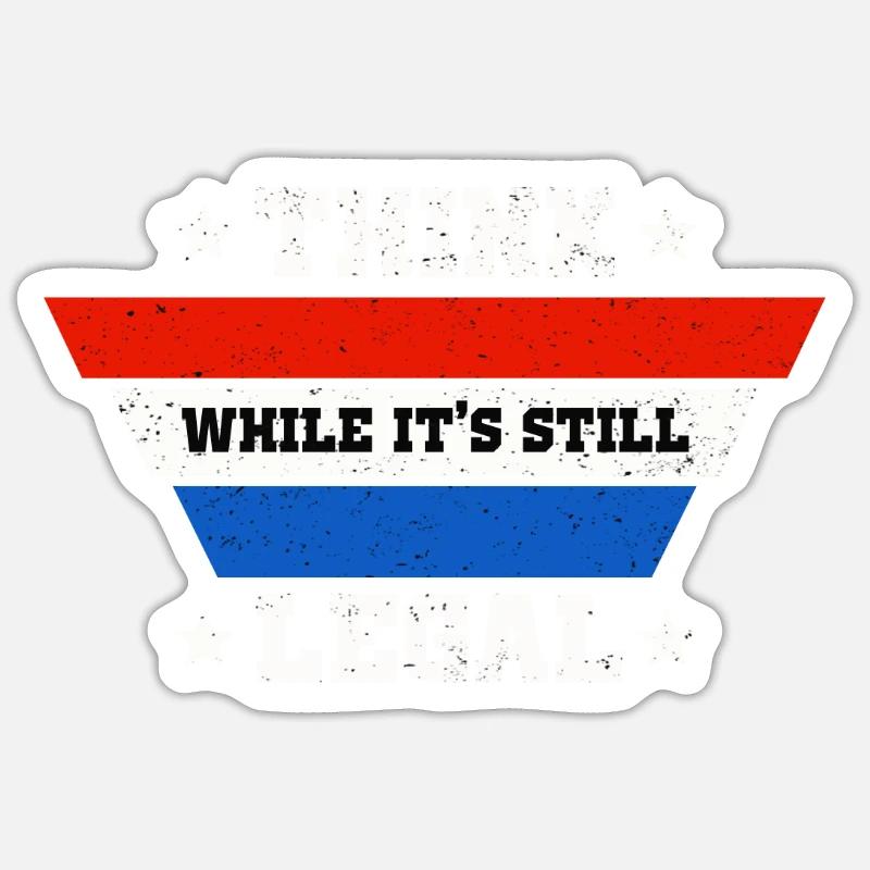 Think While Its Still Legal - Sticker Größe S (10 x 10 cm) - Mattweiß