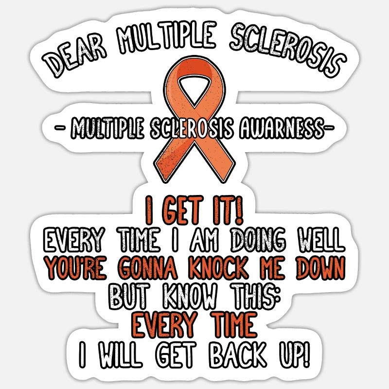 Multiple Sklerose MS Awareness Day - Sticker Größe S (10 x 10 cm) - Mattweiß