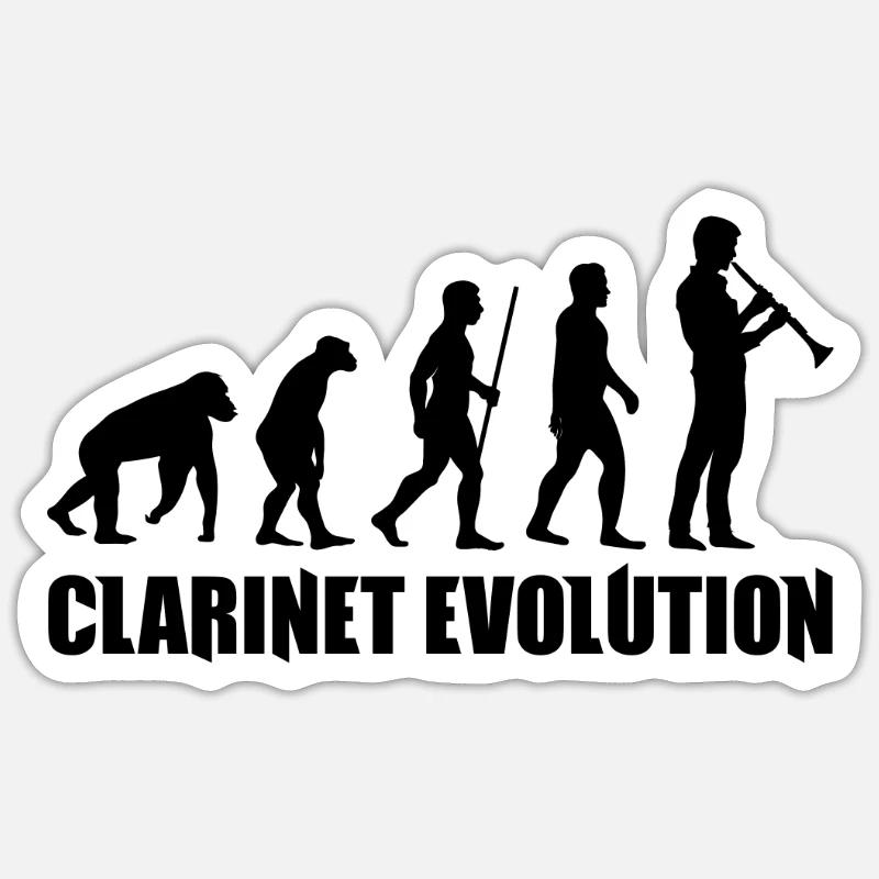 Clarinet player Clarinet player Clarinet - Sticker size S (10 x 10 cm) - white matte