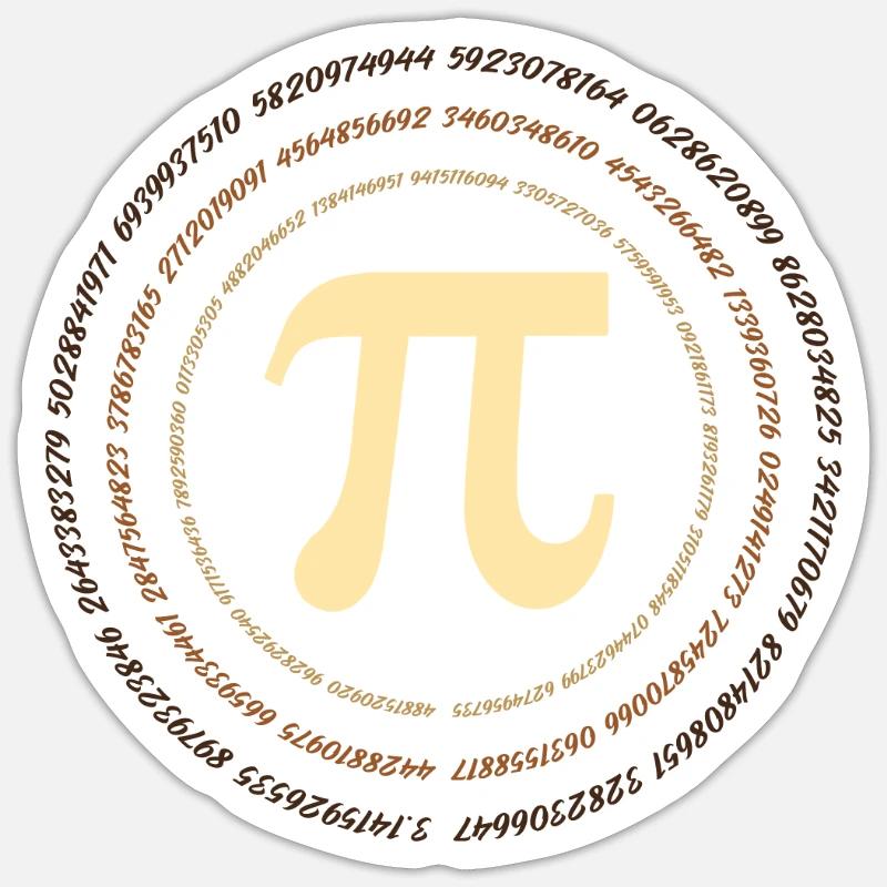 Happy Pi Day 3 14 Inifinite Mathematic Math Geek - Sticker Größe S (10 x 10 cm) - Mattweiß