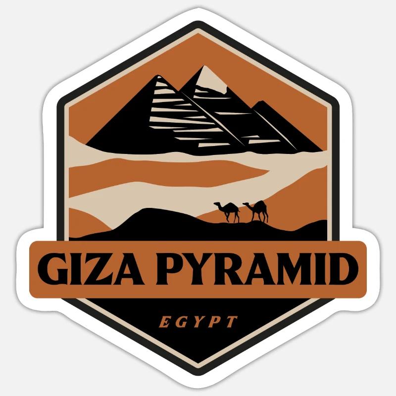 Pyramide von Gizeh - Ägypten - Sticker Größe S (10 x 10 cm) - Mattweiß