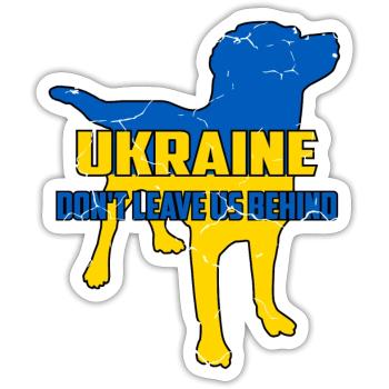 Ukraine Tierrettung - Sticker Größe S (10 x 10 cm) - Mattweiß - Vorne