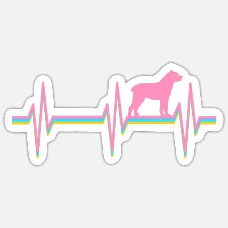 Cane Corso Italiano - Sticker Größe S (10 x 10 cm) - Mattweiß