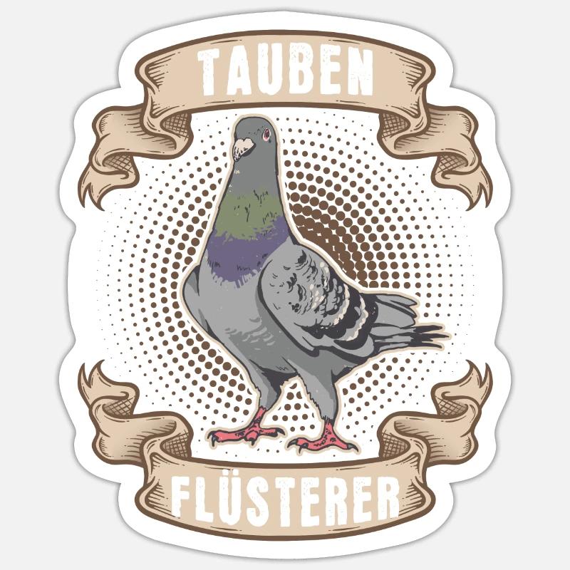 Tauben Flüsterer Sticker Größe S (10 x 10 cm)