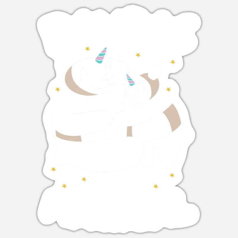 Panda Einhorn Panda Sticker Größe S (10 x 10 cm)