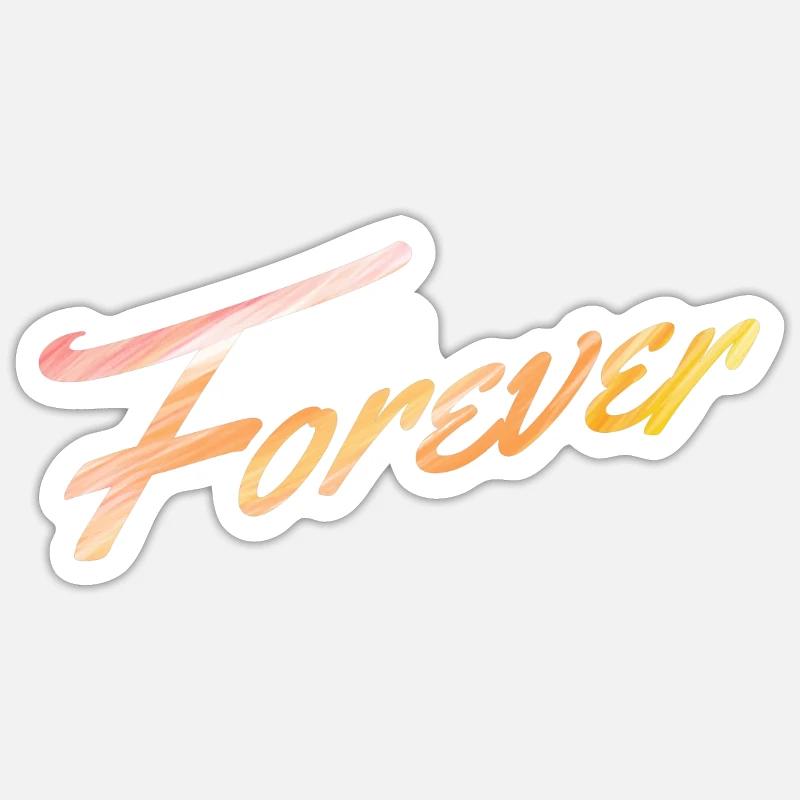 Typographie Forever Sticker taille S (10 x 10 cm)