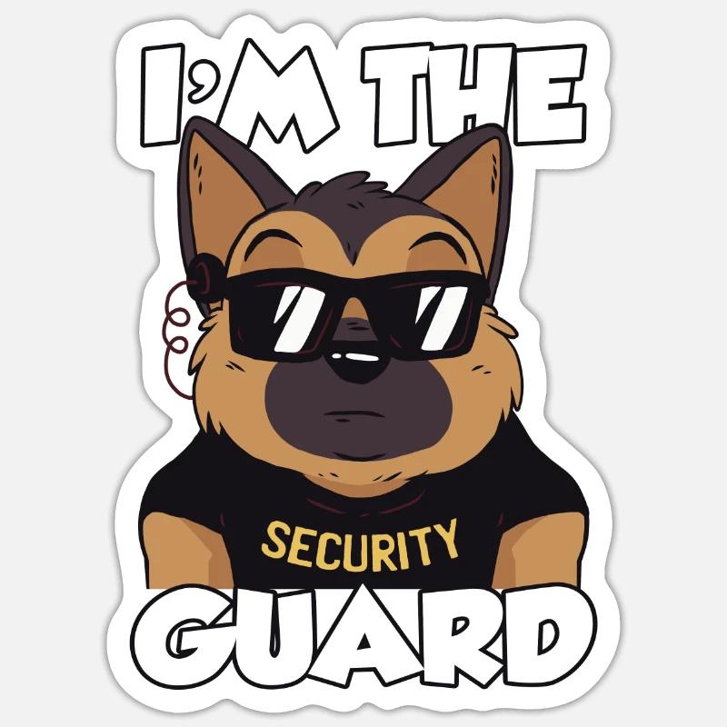 Ich Bin Der Sicherheitsmann Security Sicherheit Sticker Größe S (10 x 10 cm)