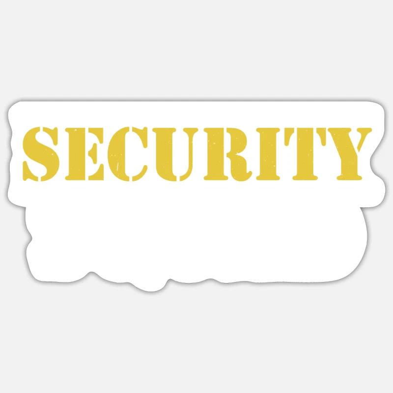 Security Squad Security Security Bouncer - Sticker size S (10 x 10 cm) - white matte