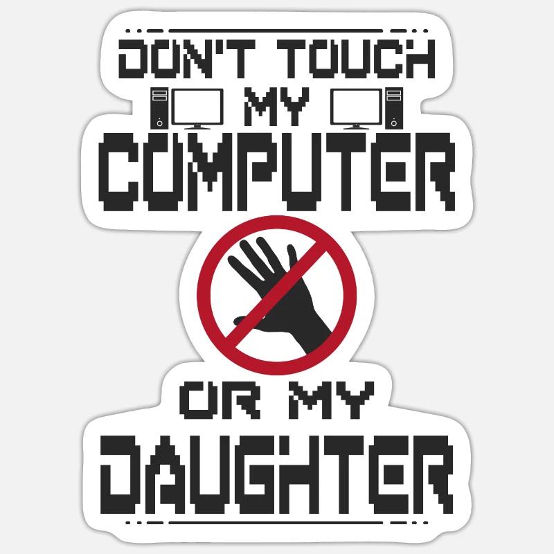 Computer Tochter Sticker Größe S (10 x 10 cm)