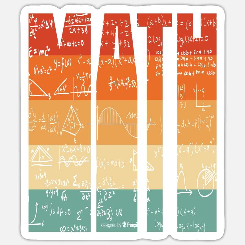 Mathématiques Sticker taille S (10 x 10 cm)