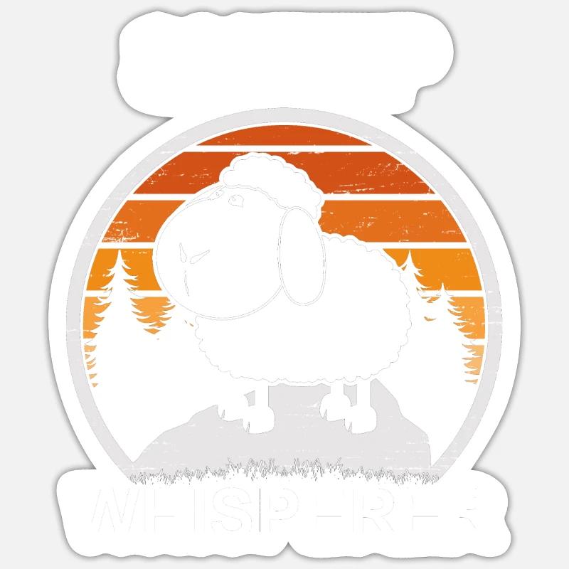 Sheep Whisperer Herde Nutztier Lamm Wool Sticker Größe S (10 x 10 cm)