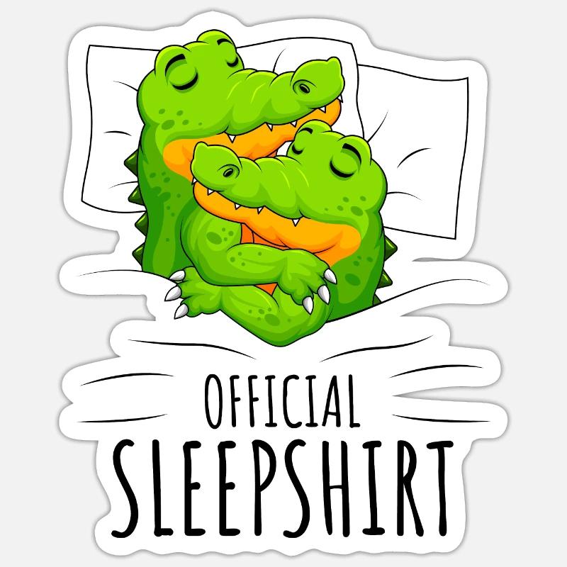 Crocodile - Sticker taille S (10 x 10 cm) - blanc mat