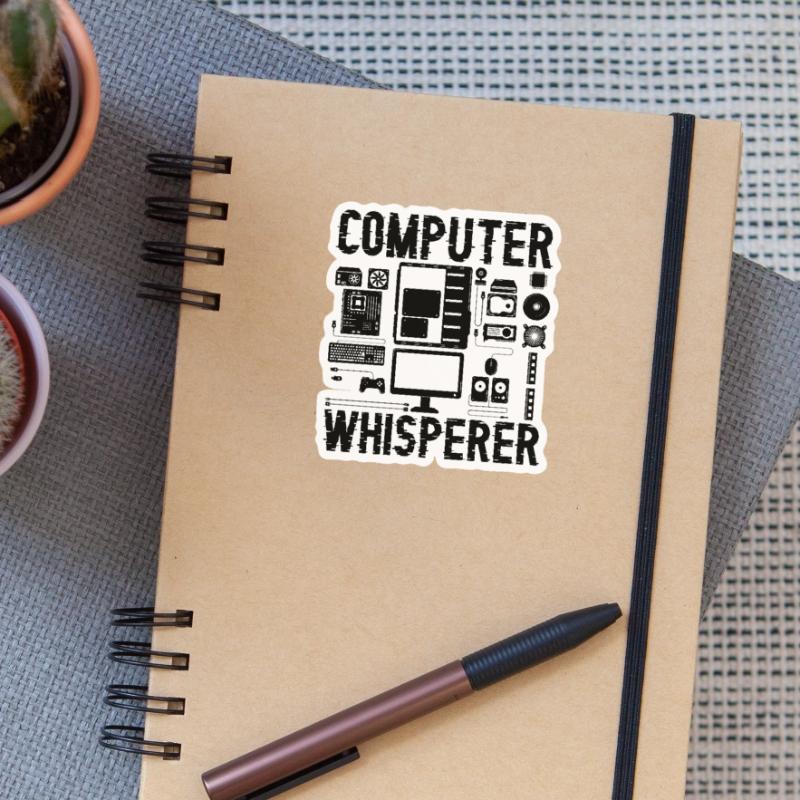 Computer Whisperer Tech Supports Programmer Coder Sticker size S (10 x 10 cm)