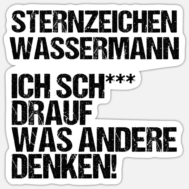 Sternzeichen Wassermann Sticker Größe S (10 x 10 cm)