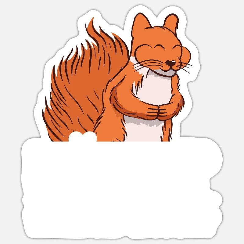 Nüffe? welche Nüffe? witziges Eichhörnchen Sticker Größe S (10 x 10 cm)