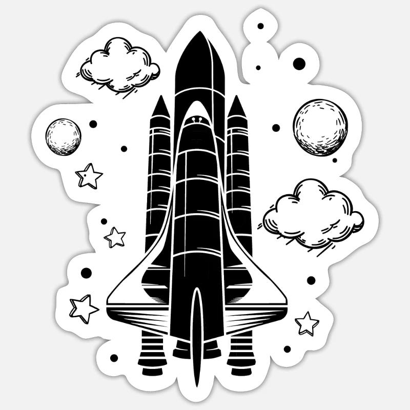 Spaceship - Rocket Space Space Astronaut Sticker size S (10 x 10 cm)