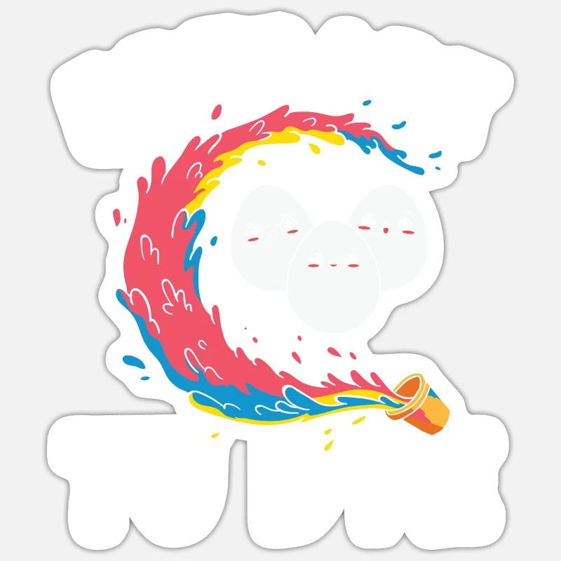 Prepare to Dye, Funny Easter Eggs Gift, happy Sticker size S (10 x 10 cm)