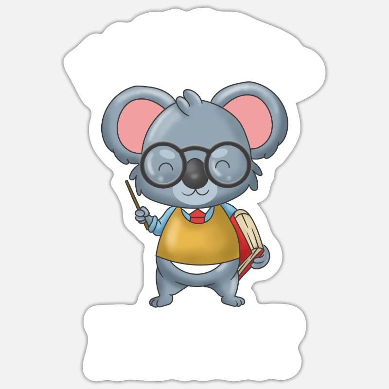 Koala - Sticker Größe S (10 x 10 cm) - Mattweiß