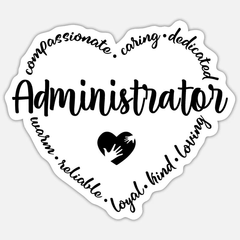 Administrator - Sticker Größe S (10 x 10 cm) - Mattweiß
