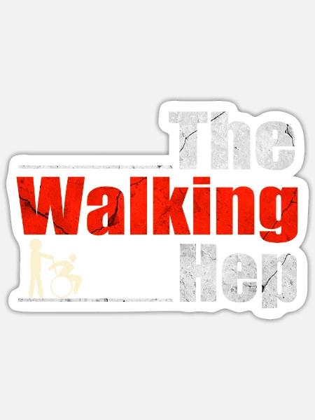 The Walking HEP Heilerziehungspflege Pflegekraft - Sticker Größe S (10 x 10 cm) - Mattweiß