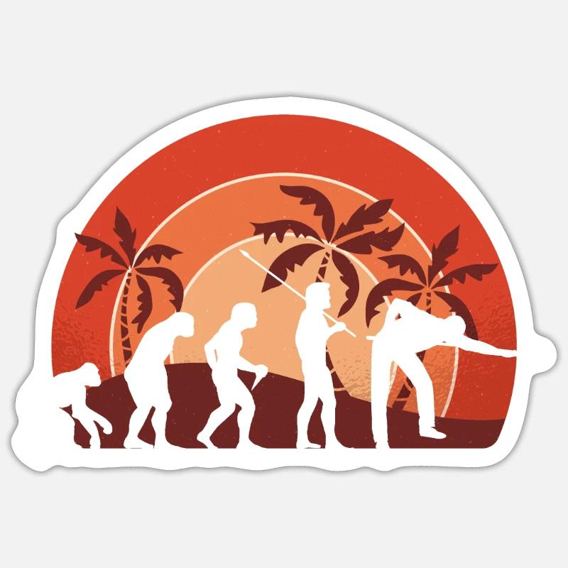 Billard Retro Evolution Billard Billard Billard Snooker Sticker taille S (10 x 10 cm)