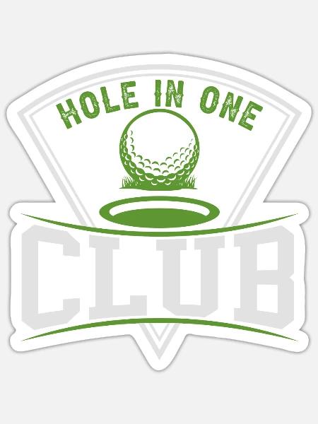 Hole-in-one-club-design Für Einen Golfer - Sticker Größe S (10 x 10 cm) - Mattweiß
