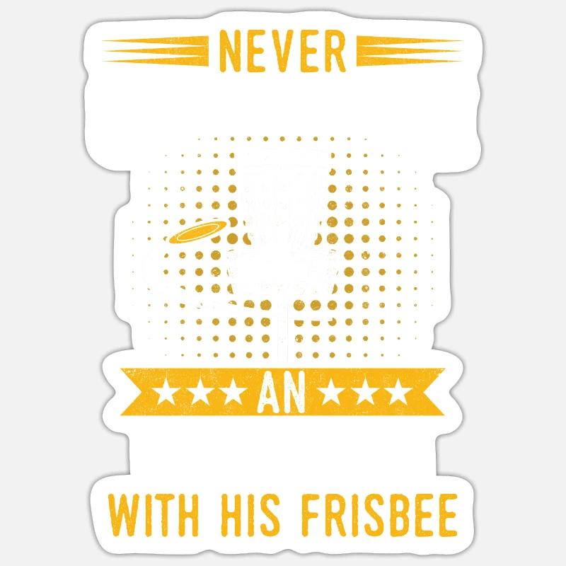 Frisbee - Sticker size S (10 x 10 cm) - white matte