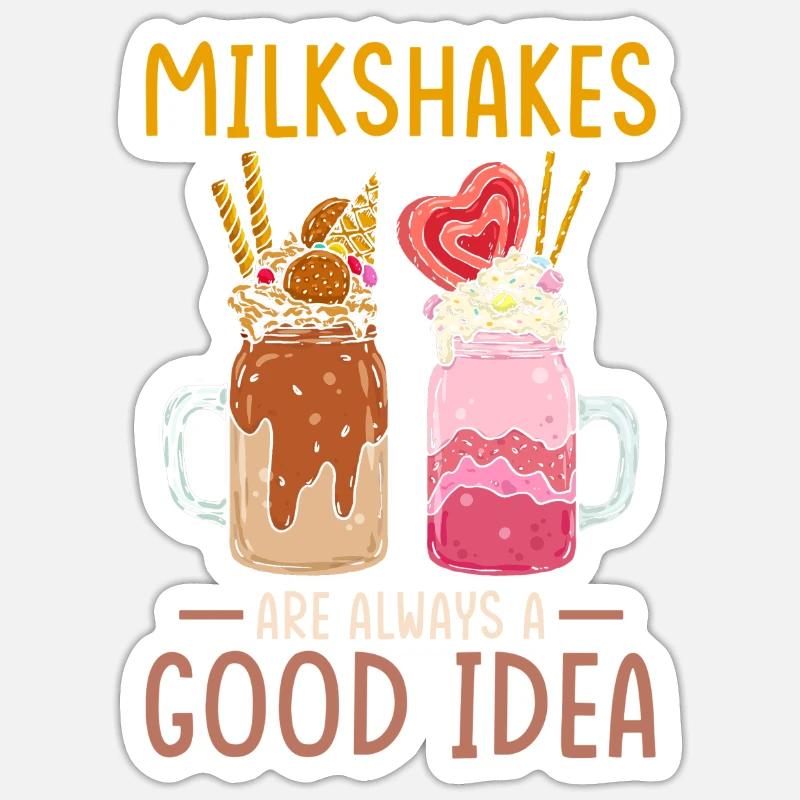 Milkshake - Sticker size S (10 x 10 cm) - white matte