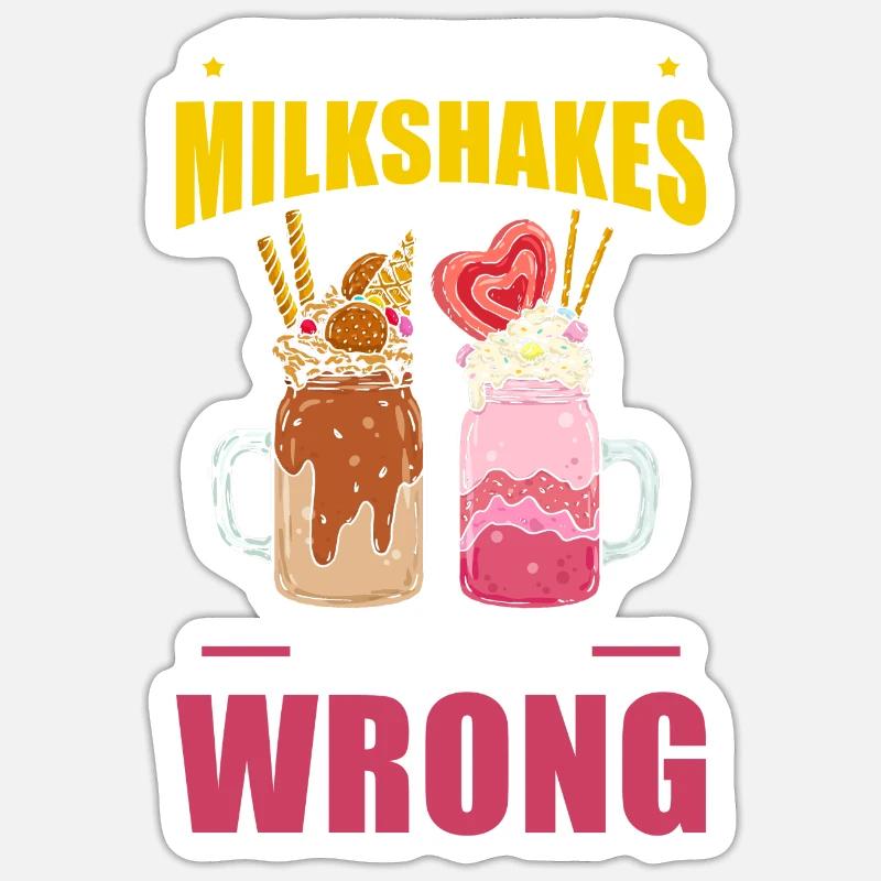 Milkshake - Sticker size S (10 x 10 cm) - white matte