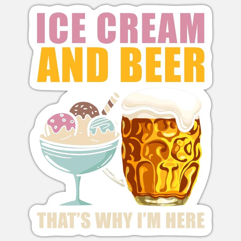 Eis - Sticker Größe S (10 x 10 cm) - Mattweiß