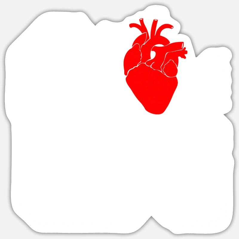 Computer chip, CPU heart - Computer Geek - Sticker size S (10 x 10 cm) - white matte