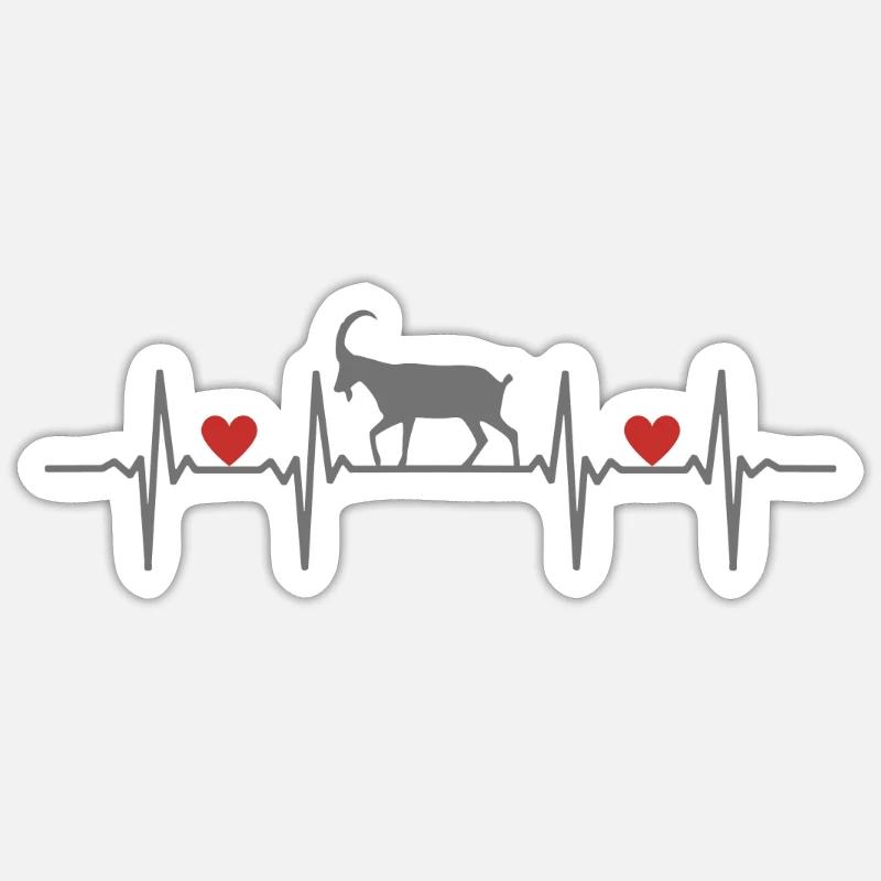 chèvre chevreau chèvre chèvre chèvre chèvre - Sticker taille S (10 x 10 cm) - blanc mat